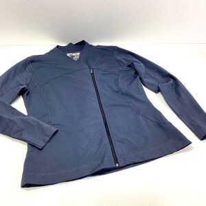 Grey's Anatomy Scrubs Jacket By Barco Uniforms Impact Gray Zip Front Pockets L